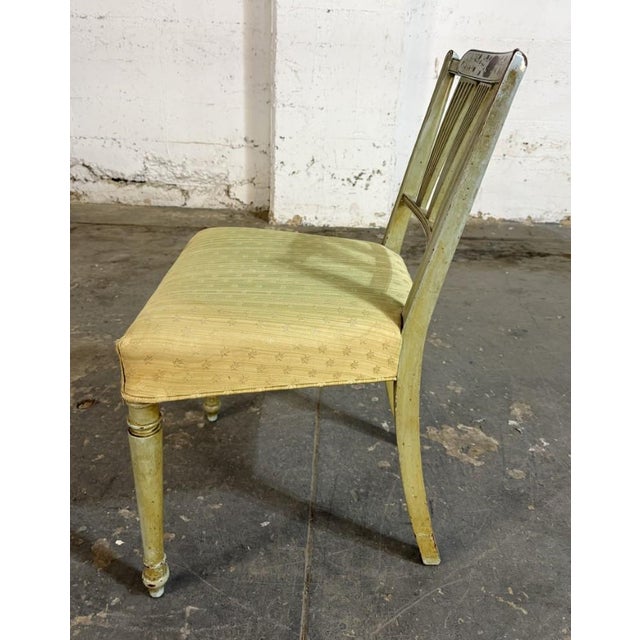 Green Set of 4 Neoclassical-Style Hand-Painted Arrow-Back Dining Chairs For Sale - Image 8 of 18