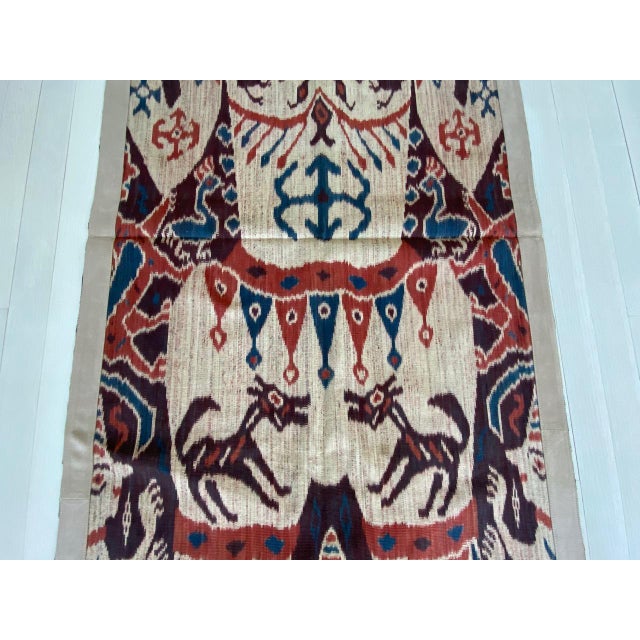 Antique Sumba Hinggi Hip Cloth with a Suede Border For Sale - Image 18 of 18