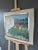 Mid-Century Modern 'Mediterranean Escape' Swedish Expressive Landscape Oil Painting, Framed For Sale - Image 4 of 10