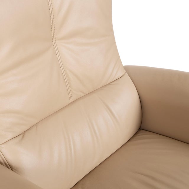Model 6001 Leather Armchair in Cream from Himolla For Sale - Image 5 of 16