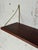 1960s Vintage Danish Rosewood Floating Wall Shelf With Brass-Tone Brackets – Mid-Century Modern Scandinavian Shelving For Sale - Image 5 of 5