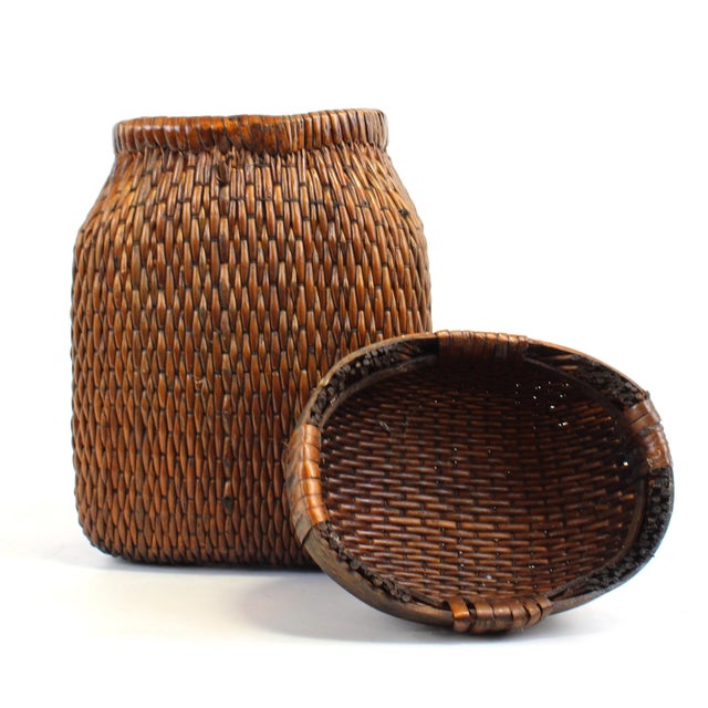 Basket With Removable Lid (Small) For Sale - Image 6 of 9