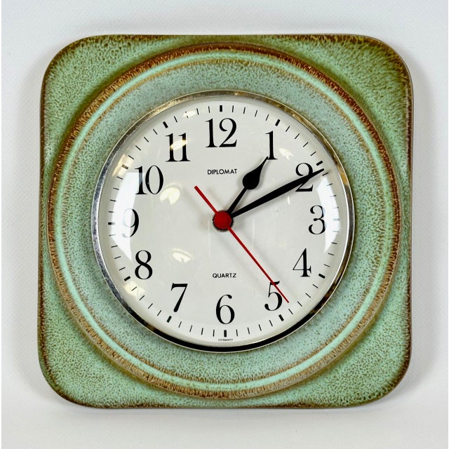 Ceramic Kitchen Wall Clock from Diplomat, 1960s For Sale - Image 6 of 6