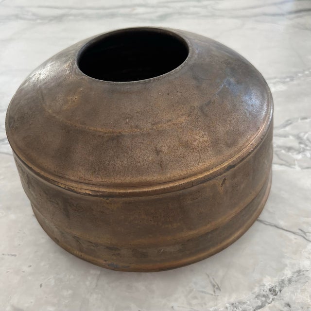 1970s Sculptural Handmade Copper Pottery Signed For Sale - Image 5 of 8