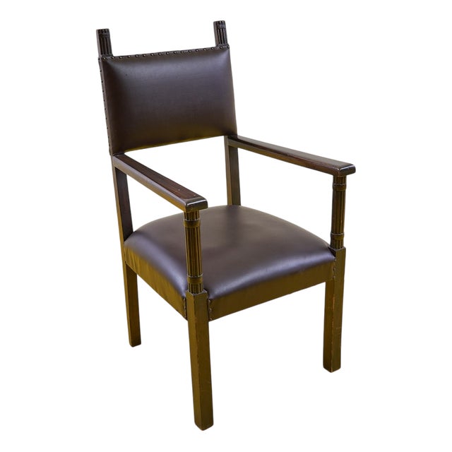 Vintage Armchair in Wood For Sale