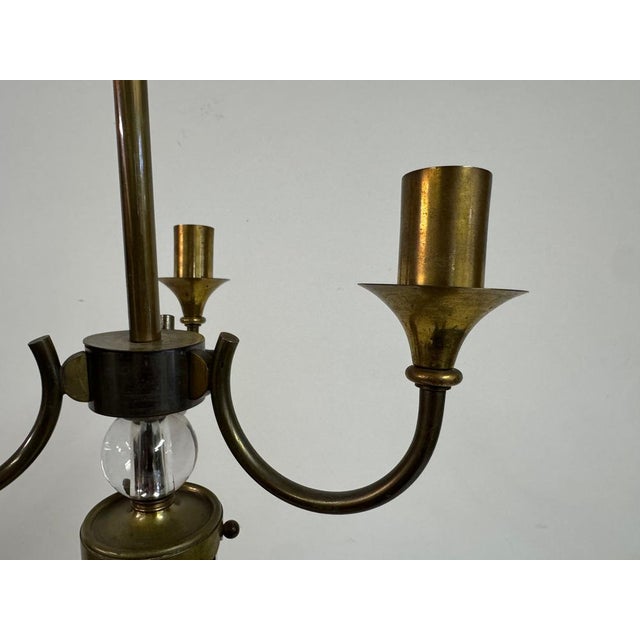 Mid-Century Modern Brass Floor Lamp with Tripod Base from Maison Jansen, 1960s For Sale - Image 6 of 17