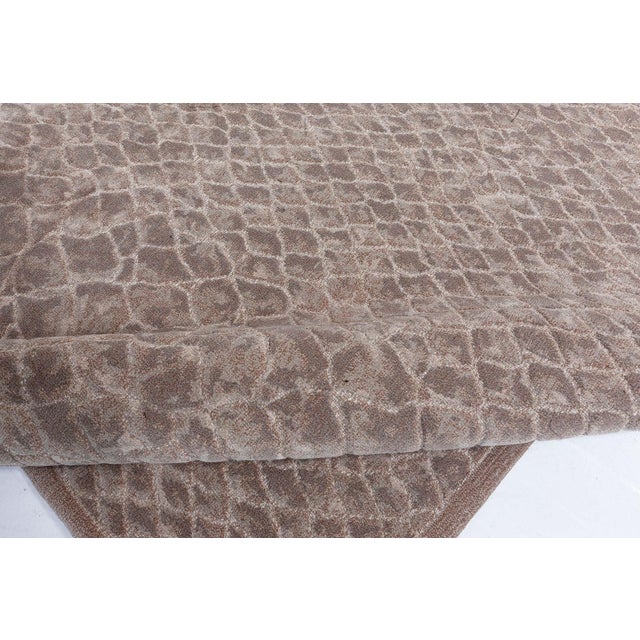 Textile Contemporary Snake Design Handmade Wool Rug by Doris Leslie Blau For Sale - Image 7 of 8