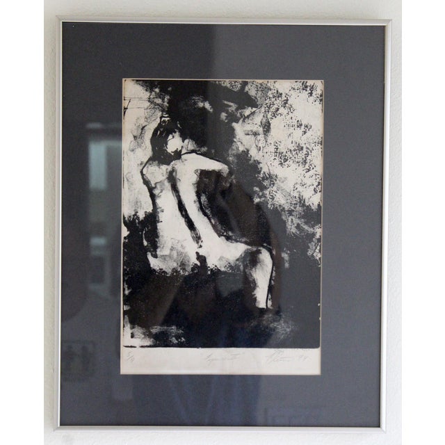 Add a bold statement to your collection with this striking 1979 limited-edition figurative print titled Figure II. Rich in...