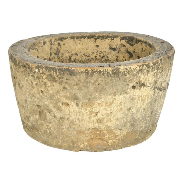 Antique Round Stone Planter For Sale