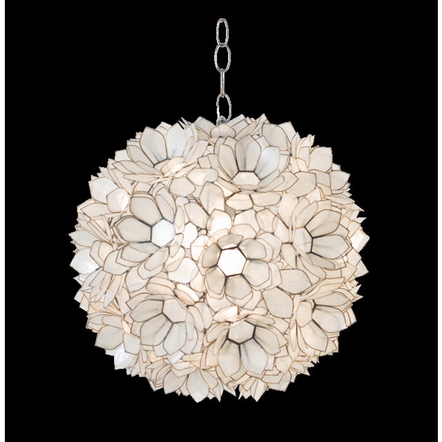 New special order item. Not vintage. Elegance and glamour mark the Worlds Away venus capiz shell off white pendant. This...