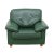 1950s Vintage Chair in Green Leather, 1950s For Sale - Image 5 of 5