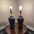 Late 20th Century Oriental Style Painted Ceramic Vase Lamps ~ a Pair For Sale - Image 10 of 12