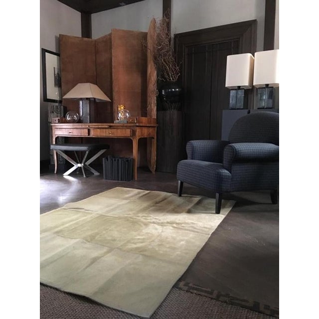 Postmodern Blond Leather Cow Rug, Italy, 1990s For Sale - Image 3 of 8