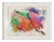 1990 Jenice Sommer Mixed Media Colorful Abstract Painting For Sale