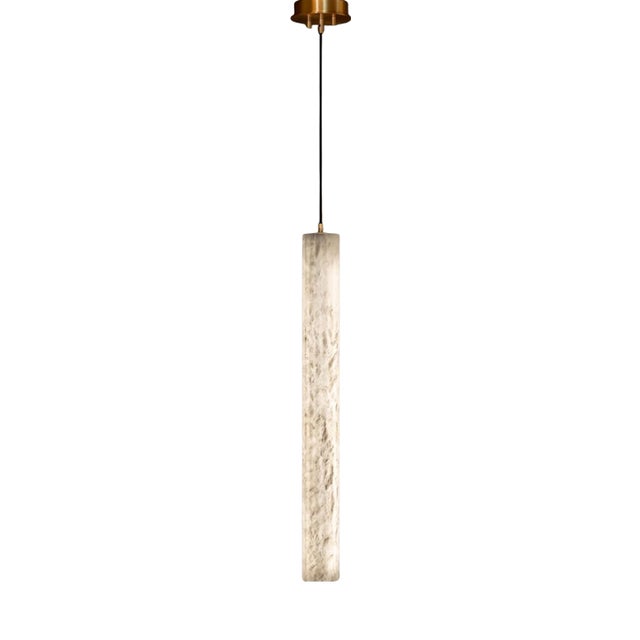 Roller Vertical 90 Pendant Lamp by United Alabaster For Sale