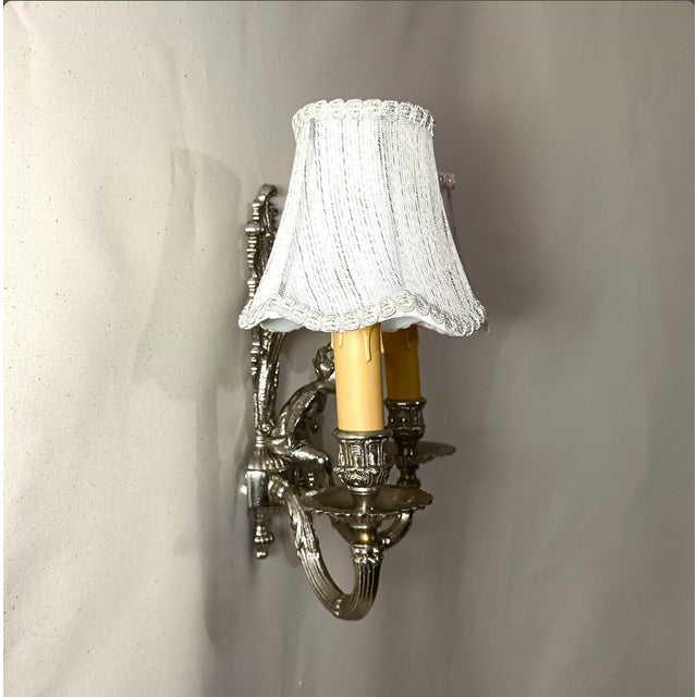 Wall Lights in Silvered Bronze, 1960s, Set of 2 For Sale - Image 4 of 17