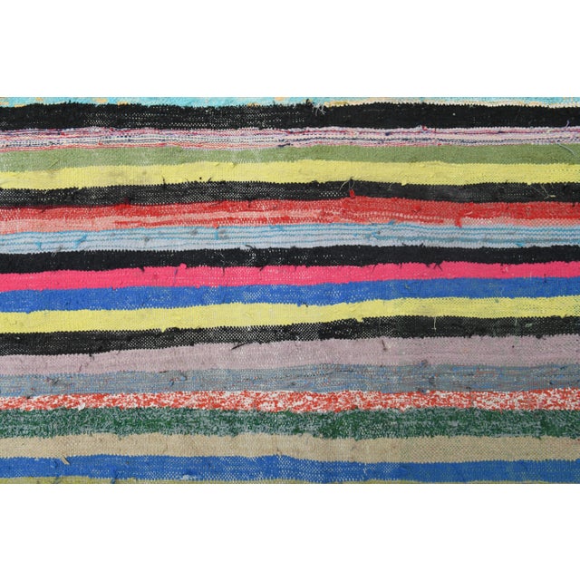 Vintage Turkish Oushak Handmade Wool Cotton Beige Kilim Runner For Sale - Image 9 of 11