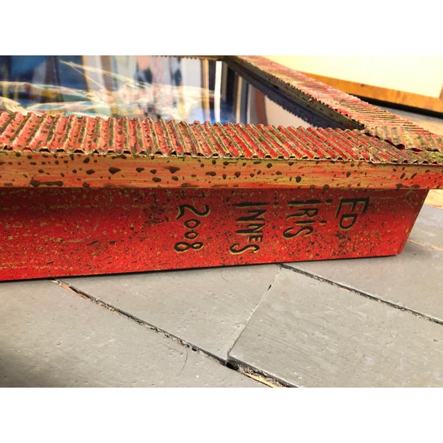 Contemporary Original Contemporary Diorama Collaged 3d Court Jesters in Shadowbox Hand Made Frame Signed For Sale - Image 3 of 5