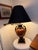 1990s Vintage Frederick Cooper Chicago Faux Burl Urn Table Lamp – Black & Brass For Sale - Image 5 of 12