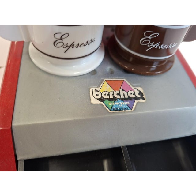 Red Espresso Automatique Toy Coffee Maker from Berchet, 1978 For Sale - Image 8 of 10