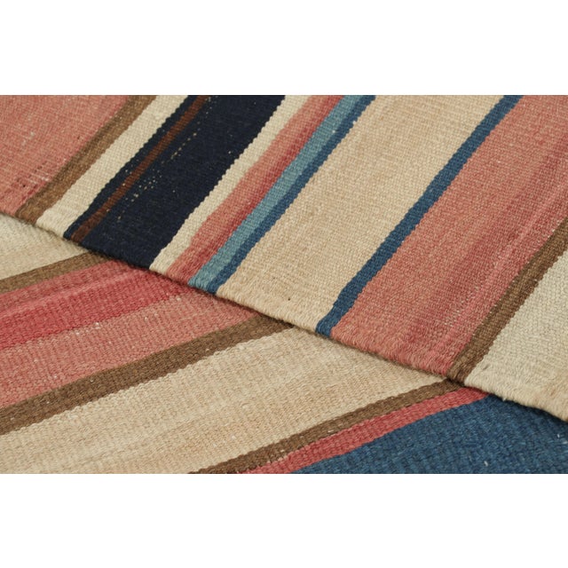 Textile Vintage Persian Kilim With Light and Colorful Stripes - Rug & Kilim For Sale - Image 7 of 7