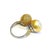Baroque Bochic “Orient” Vintage South Sea Pearl & Sapphire Ring Set 18K Gold & Silver For Sale - Image 3 of 9