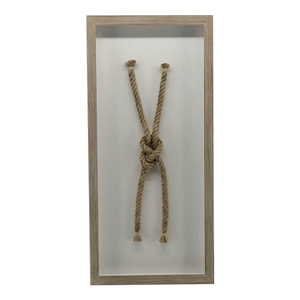 Sailors "Reef" Knot Framed - Driftwood Color Framed Coastal Wall Decor