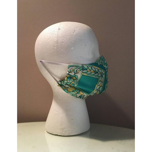 Handmade Vintage Hermes Scala Silk Scarf Face Mask For Sale In Philadelphia - Image 6 of 10