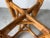 Wood Vintage Coastal Rattan Dining Table With Round Glass Top/ Sold For Sale - Image 7 of 12