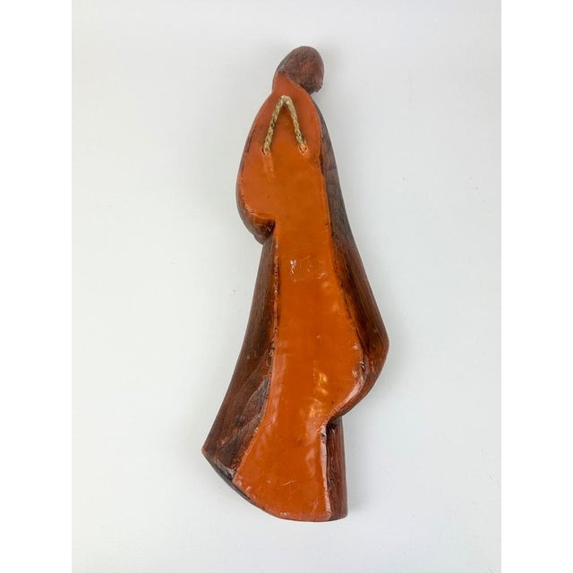 Mid-Century Wax Madonna with Child Wall Figurine, 1970 For Sale - Image 9 of 11
