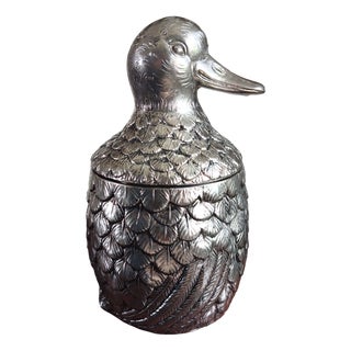 Silver Duck Ice Bucket by Mauro Manetti, Italy, 1960 For Sale