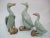 Vintage Chinese Export Celadon Green Goose Family Figurine Set of 3 For Sale - Image 4 of 10