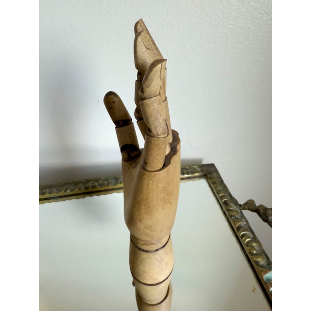 1950s Vintage Mid-Century Articulated Wooden Artist Mannequin Hand For Sale - Image 5 of 11