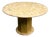 Round Breccia Marble Pedestal Table | 1980s Vintage Stone Dining Table | Postmod For Sale