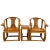 Vintage Chinese Camphor Wood Horseshoe Back Armchairs Set For Sale - Image 13 of 13