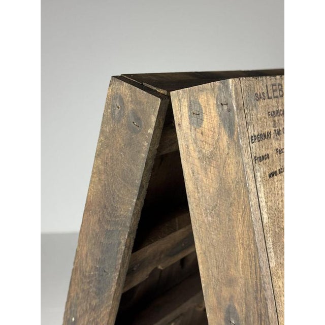 Brown Oak Champagne Wine Rack Pupitre For Sale - Image 8 of 15