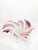 Pink and white glass trinket dish, France, 1970s. An elegant decorative trinket dish in blown glass featuring a stunning...