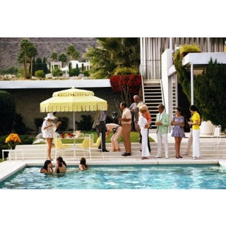 Slim Aarons, Poolside Party, Estate Stamped Photographic Print, 1970 / 2020s For Sale
