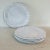 Vintage Vietri Italy Ceramic Round Sun-burst Large Dinner Plates in Antique White, Set of Five Measure approx: 13D x 0.5H...