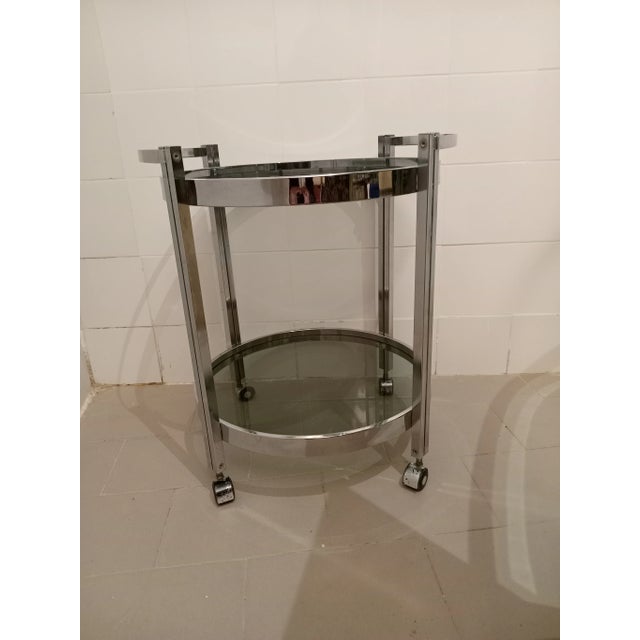 Metal Vintage Bar Cart, 1980s For Sale - Image 7 of 8