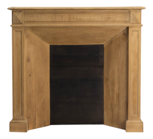 Antique French Fireplace Mantel in Molded Oak, 1890