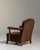 1940-1949 France Deep Espresso Brown Upholstered Wingback Armchair For Sale - Image 10 of 11