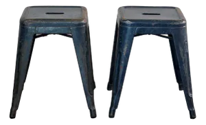 Set of French Model 45 Army Barrack Stools by Xavier Pauchard for Tolix