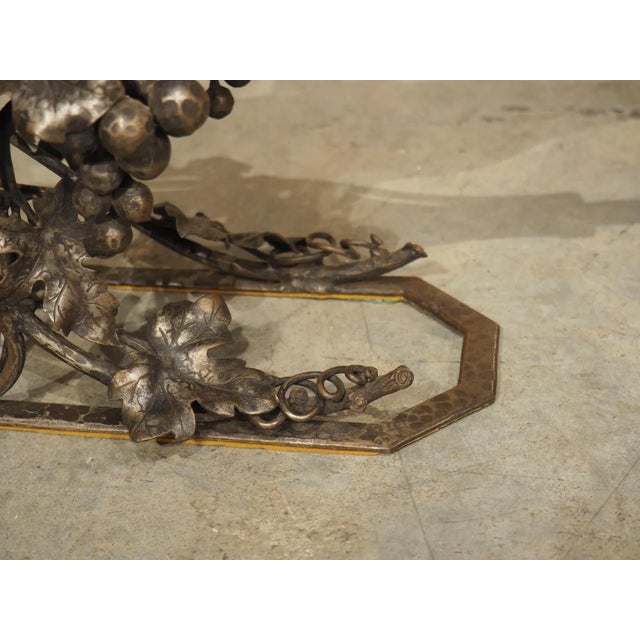 Gray Antique French Wrought Iron Wine Bottle Cradle, Circa 1900 For Sale - Image 8 of 10