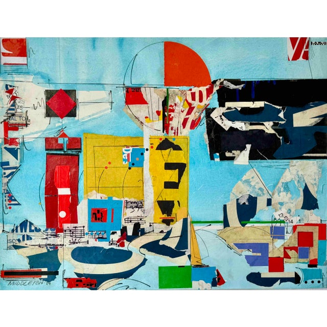 Sam Middleton, Circle in the Square 89, Drawing Collage and Mixed Media on Paper For Sale - Image 10 of 10