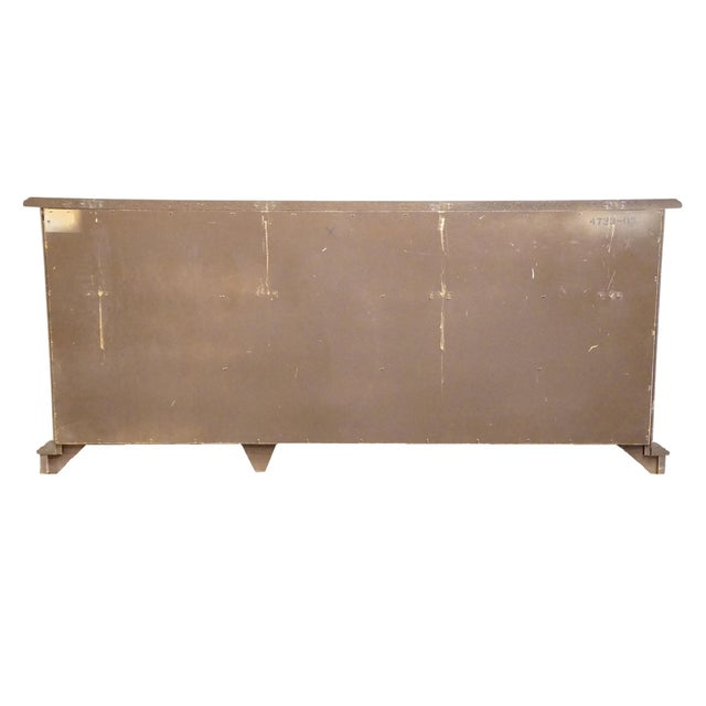 Stanley Furniture Solid Pecan Antiqued Yellow Cream Painted Mediterranean 73" Triple Door Dresser 4723-05 For Sale - Image 13 of 15