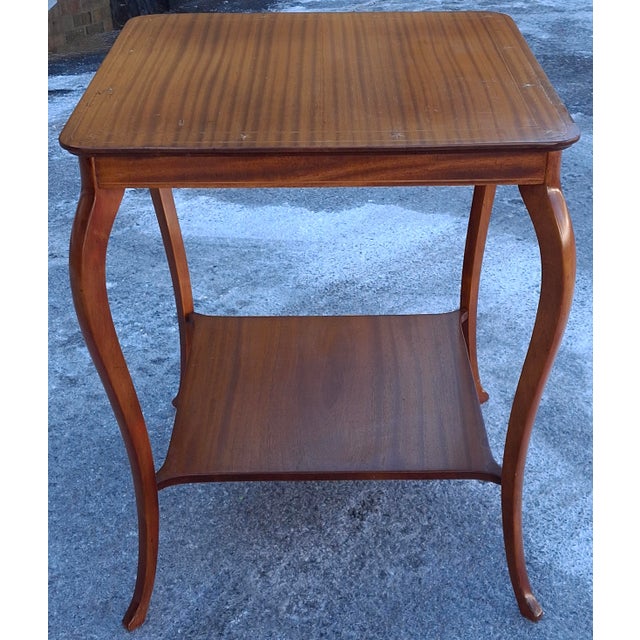 William B. Moses & Sons Inlaid Mahogany Two-Tier Side Table, Circa 1890s For Sale - Image 11 of 12
