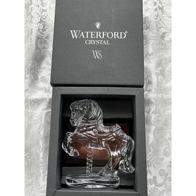 Late 20th Century 1997 Waterford Society Legends & Lore Carousel Horse Figurine Ireland w/ Box For Sale - Image 5 of 13