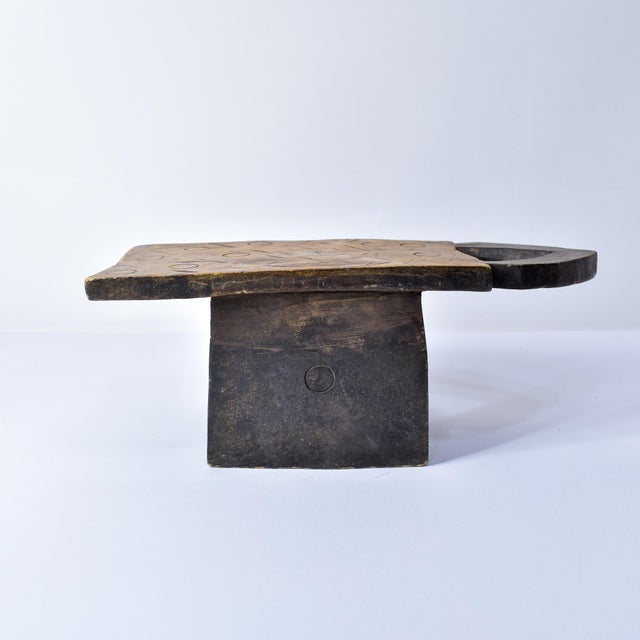 Mid 20th Century Vintage African Wood Stool Burkina Faso For Sale In Denver - Image 6 of 15