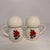 Art Deco Vintage 1970s Roses Mushroom Handles Salt Pepper Shakers Cottage Grannycore Retro - a Pair For Sale - Image 3 of 11